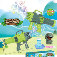 25 Hole Dinosaur Bubble Machine Gun Children's Toys  Boys and Girls