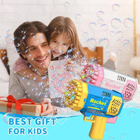 40 Holes Bubble Machine Gun for Kids with Light  Summer Outdoor Toy Wedding Party Birthday Gifts