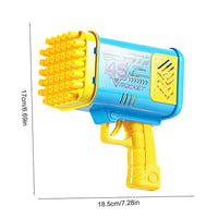 (NET) 45 Hole Electric Bubbles Machine Guns For Kids Bubble Machine  For Outdoor Activities