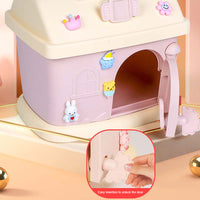 Piggy Bank Anime Cartoon Cute Money Boxes Piggy Bank with Lock and Key for Notes Coins Money Saving Box Kids Gift