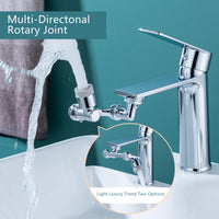 (NET) Plastic 1080 Degree Swivel Sink Faucet Aerator Universal Splash Movable Tap Sprayer Head Faucet Extender / 23FK051