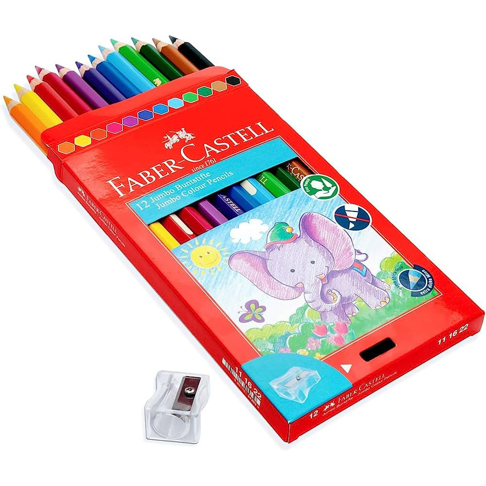 (NET) Faber Castell Color Pencils  Cart bx  Jumbo   12cl