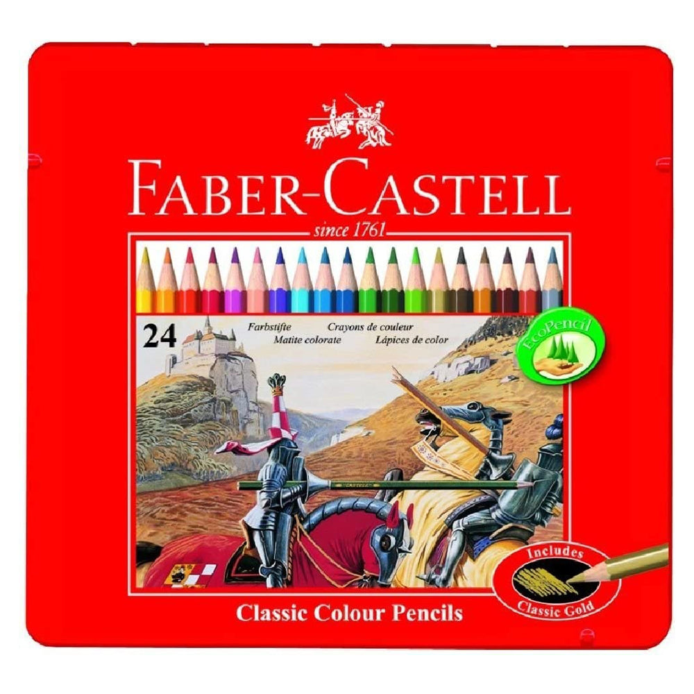 (NET) Faber Castell Color Pencils  Metl flat bx     24cl