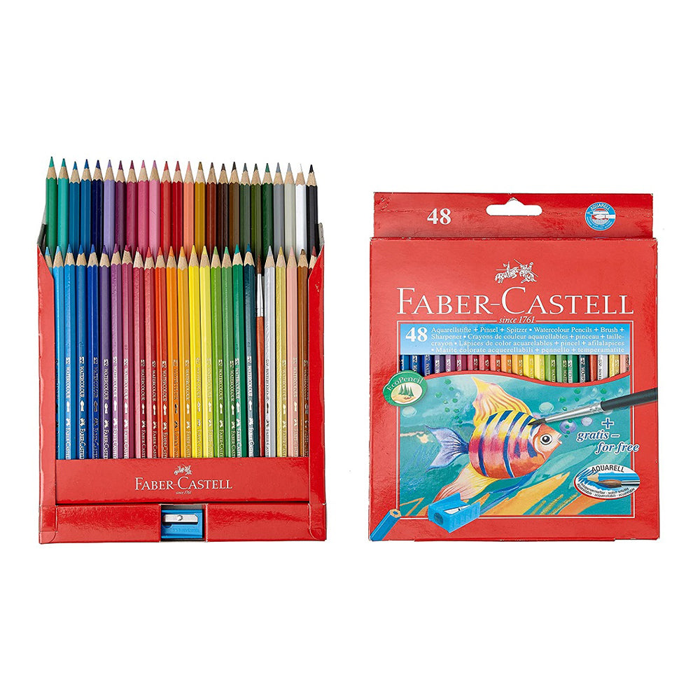 (NET) Faber Castell Color Pencils  Metl flat bx Aqua. 48c