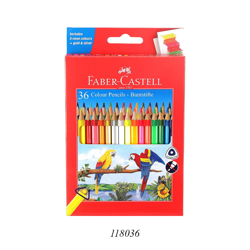 (NET) Faber Castell Color Pencils  Metl flat bx Aqua.36cl