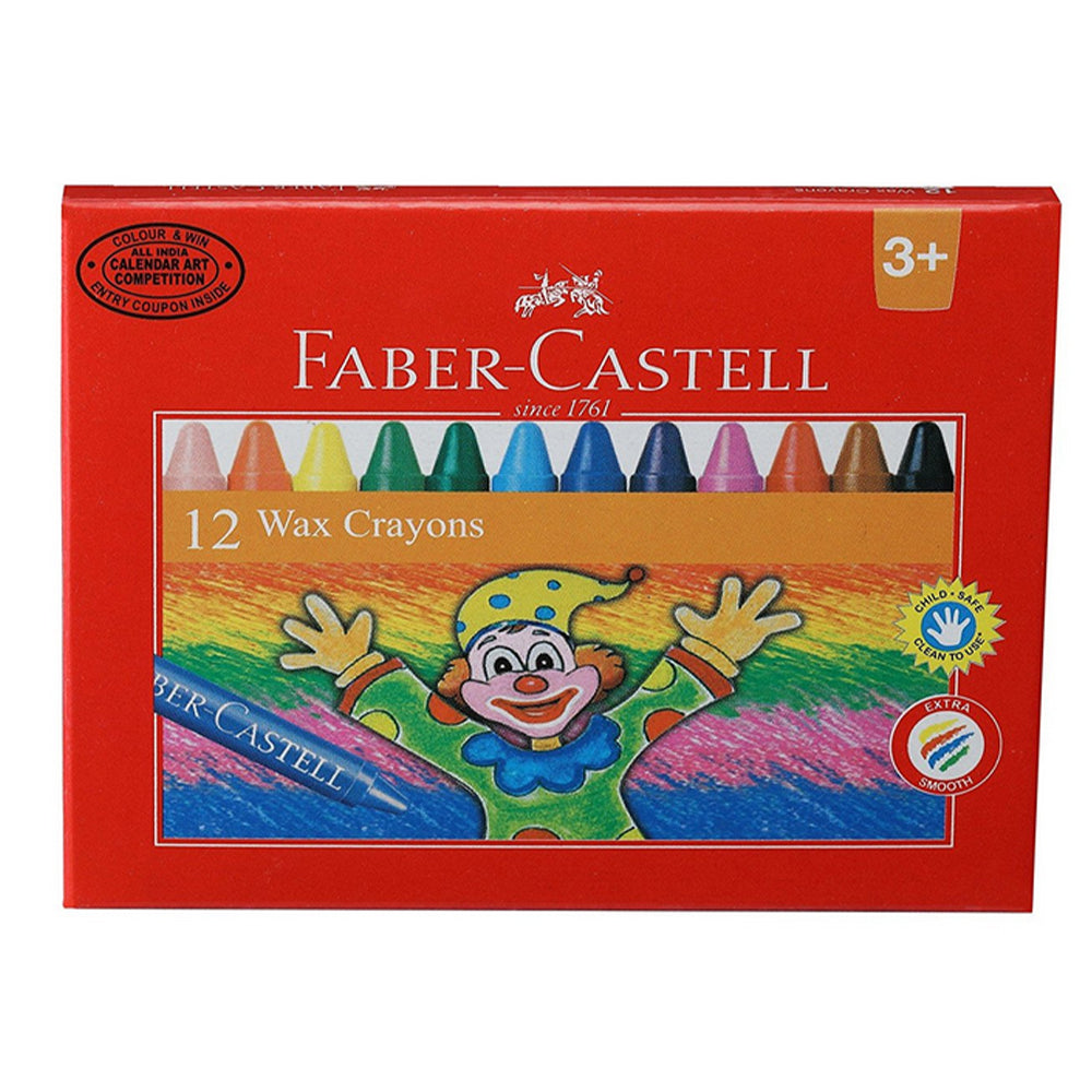 (NET) Faber Castle FC Wax Crayons         75mm    12cl
