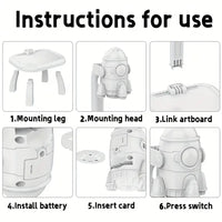 Trace & Draw Art LED Projector Drawing Board - Pink Kids Rocket Painting Table