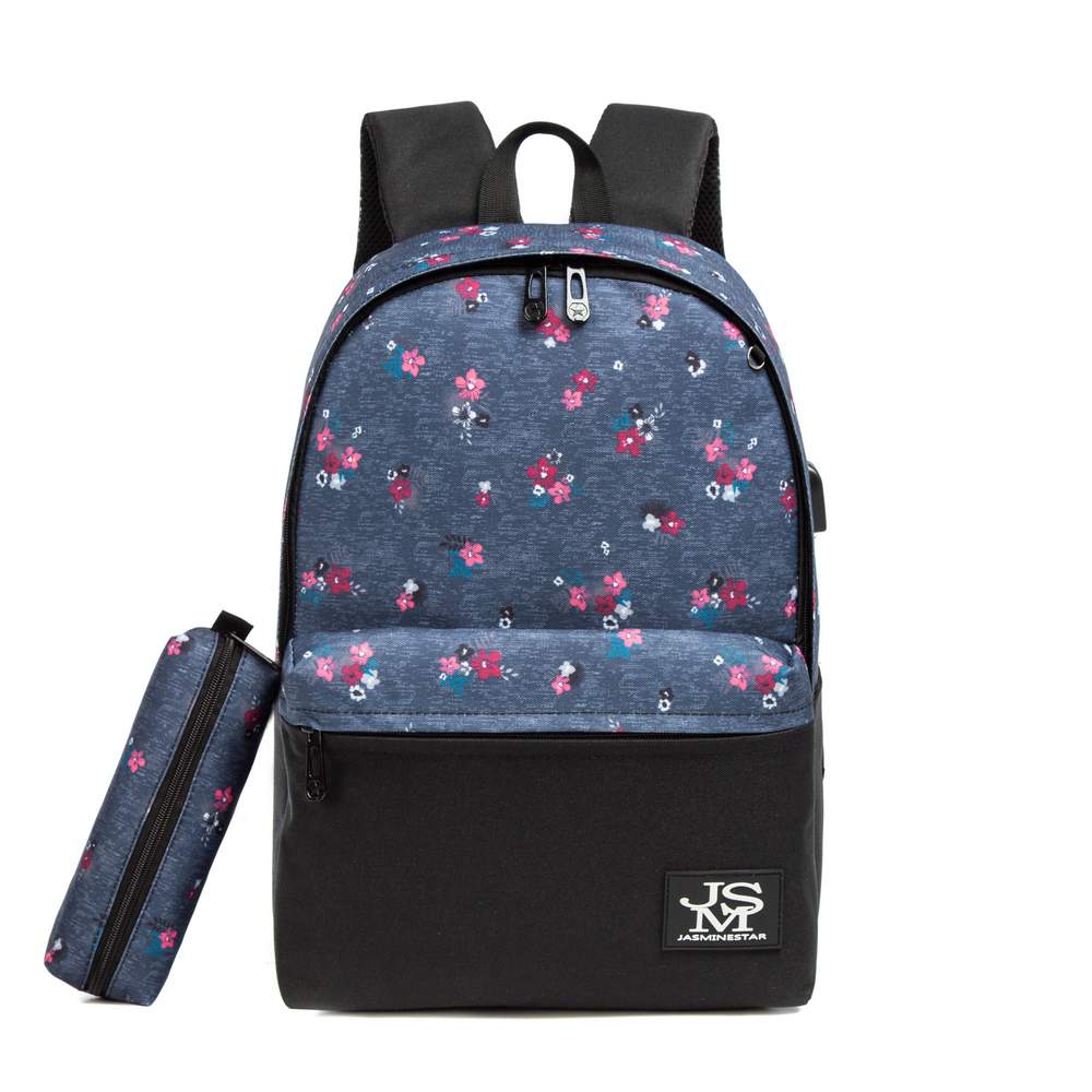 (NET)Girls Floral Backpack 2 pcs