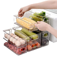 Multifunctional Transparent Kitchen Food Storage Refrigerator Container
