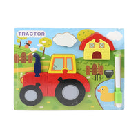 Wooden Animal Puzzle With Marker