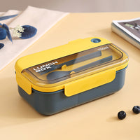 Lunch Box High Capacity 2 grid Picnic Food Fruit Container Storage Box with Tableware Bento Box
