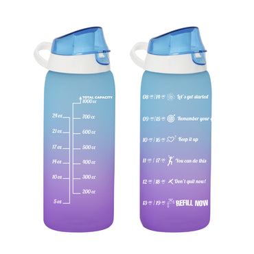 Herevin Double Color Painted Sports Bottle Pc-Blue/ 1L (Net)
