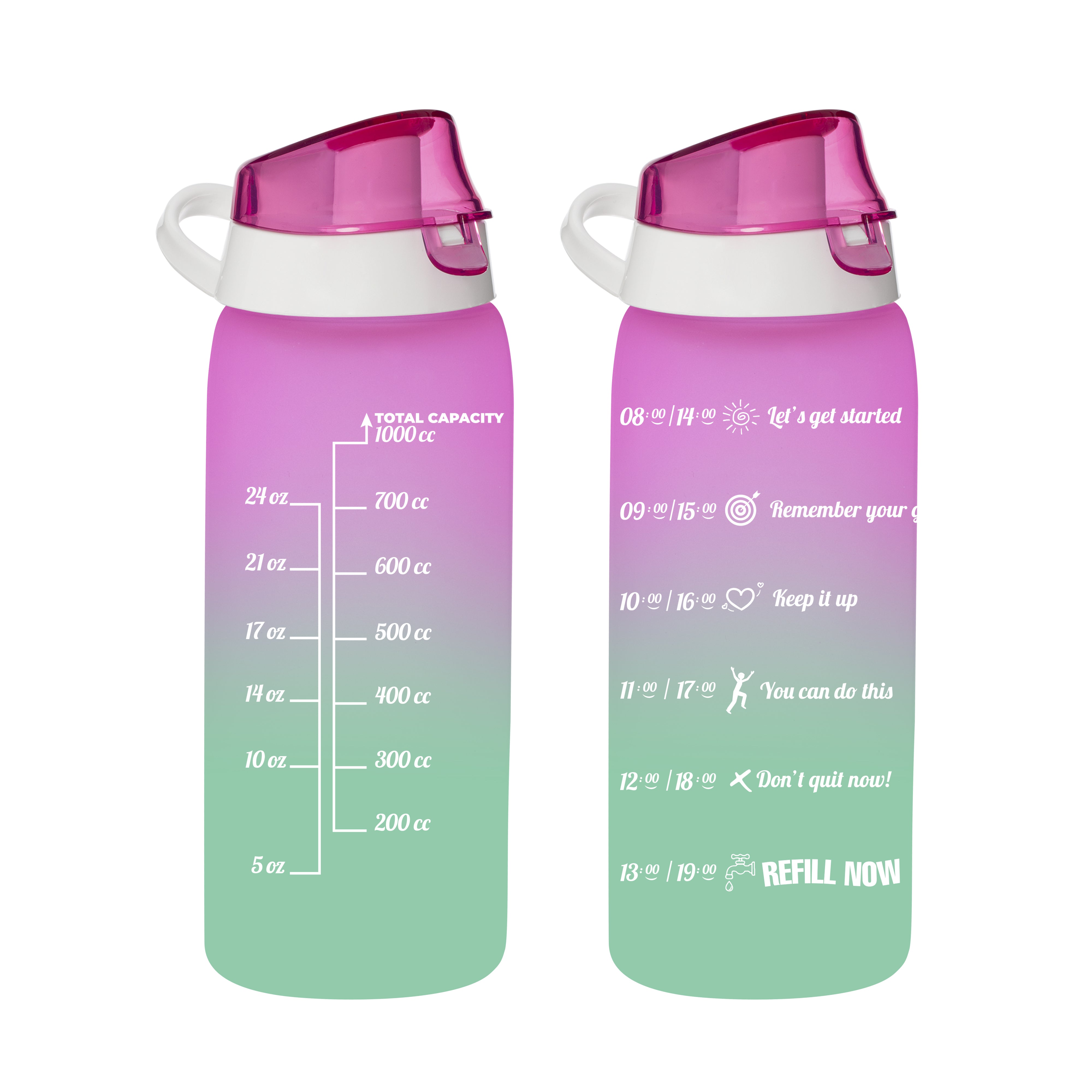 Herevin Double Color Painted Sports Bottle Pc-Pink/ 1L (Net)