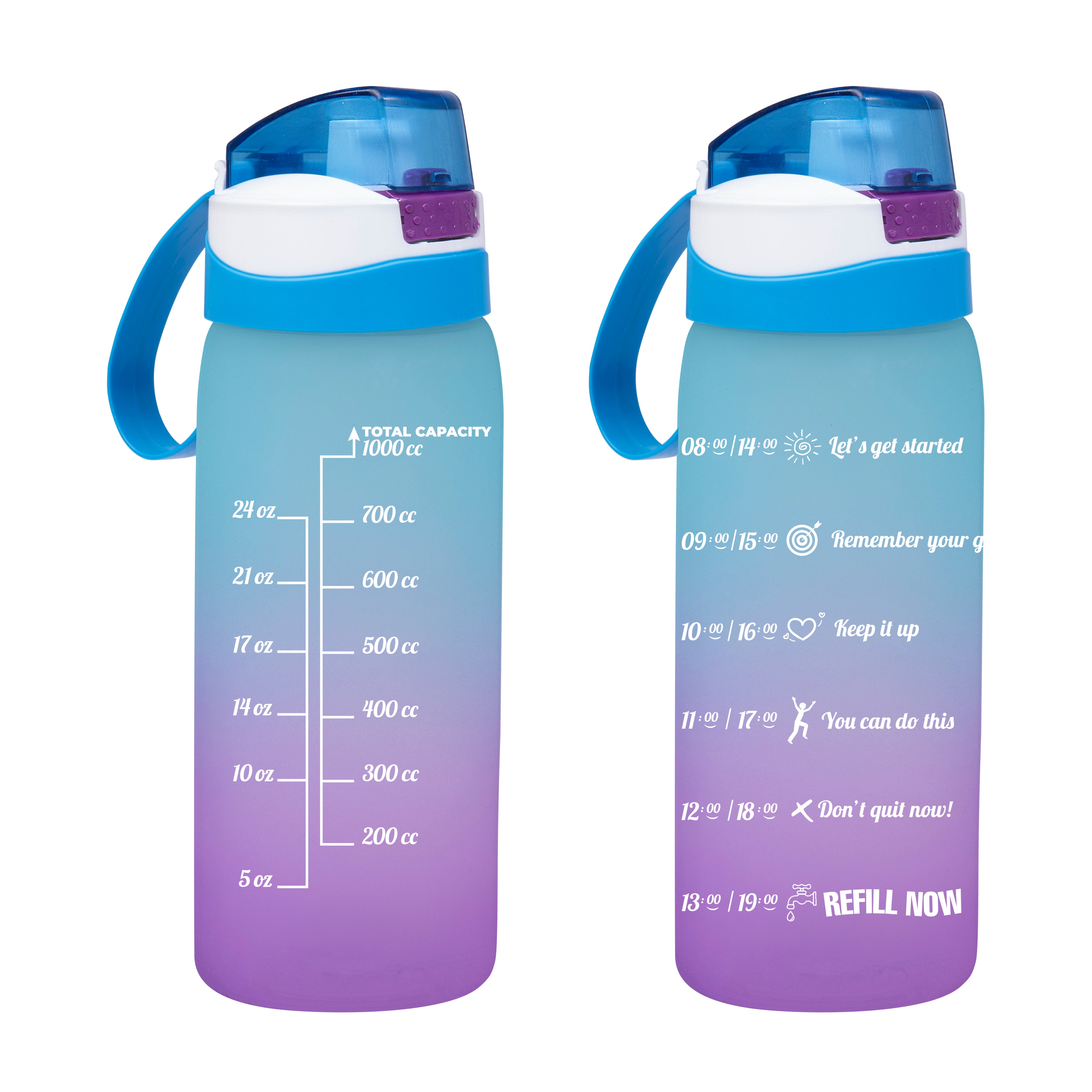 Herevin Double Color Painted Sports Bottle -Blue / 1000ml (Net)
