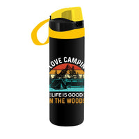 Herevin Sports Patterned Flask - I Love Camping/ 750ml (Net)