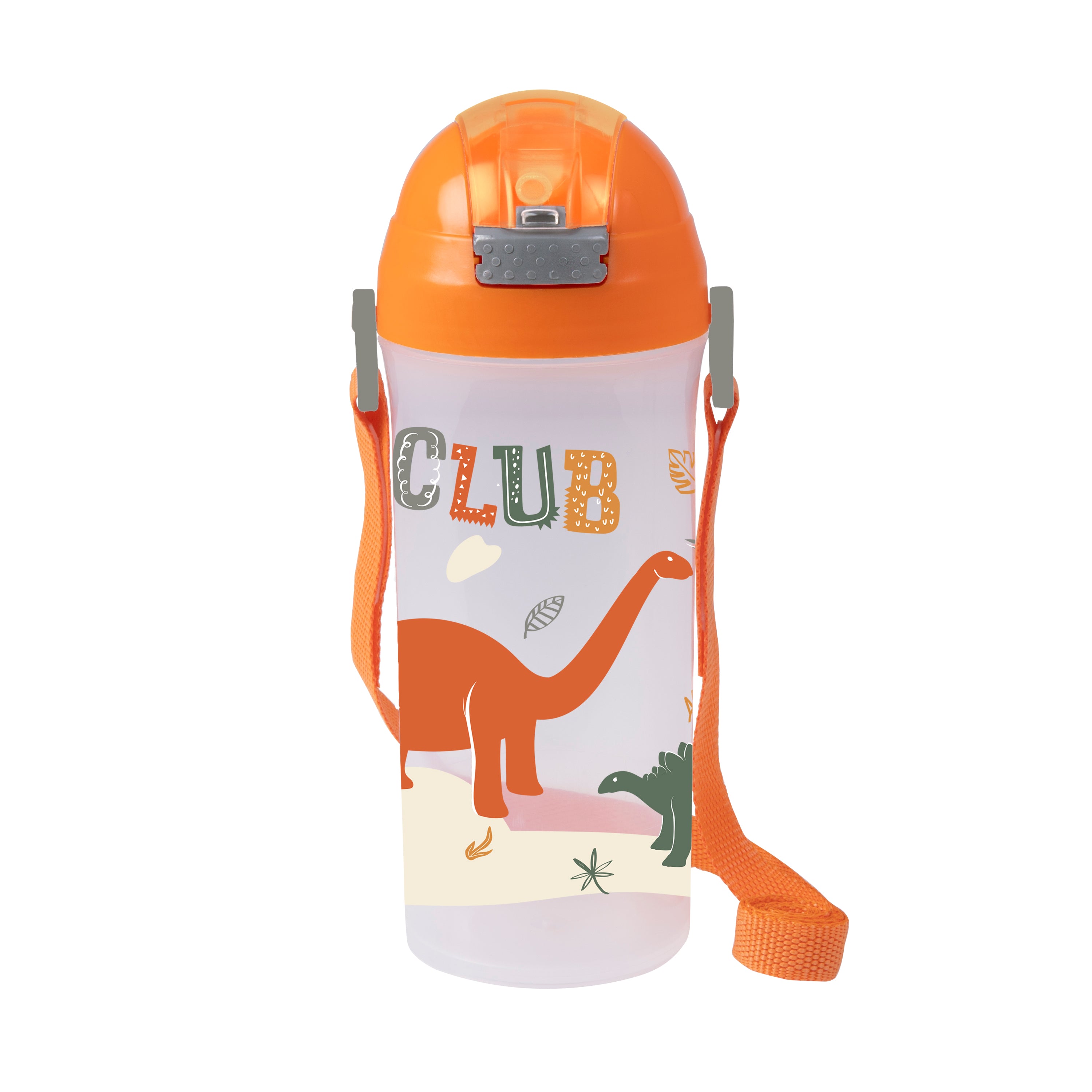 Herevin Decorated School Bottle With Straw-Dino Club/ 610 ml (Net)