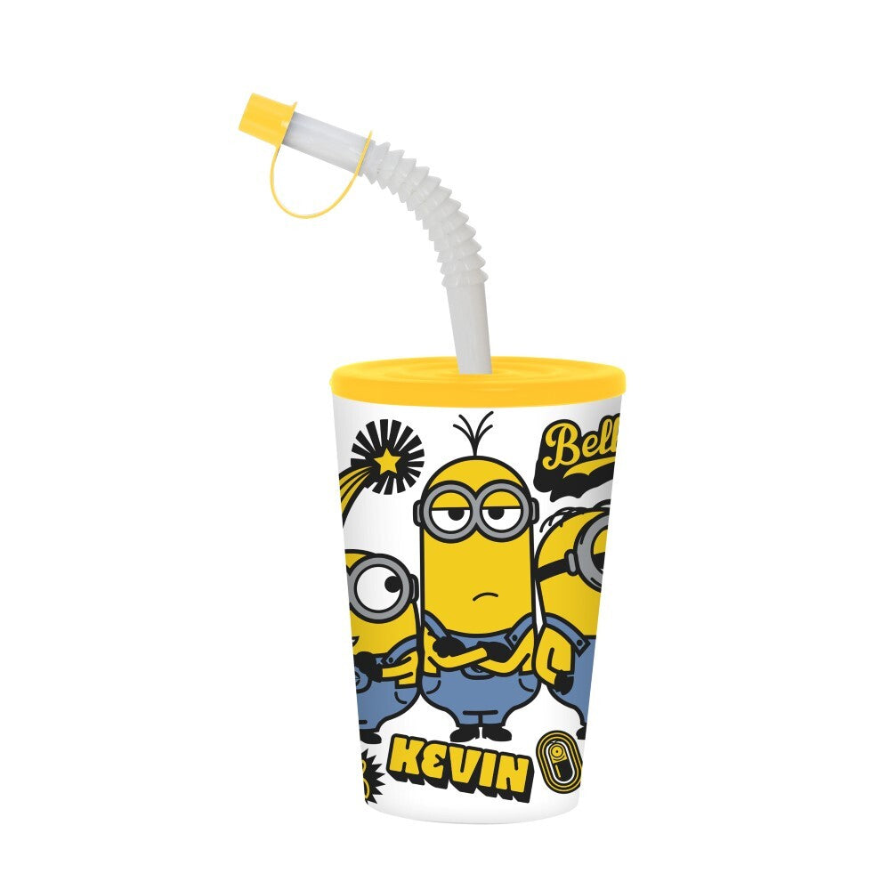 (Net) Herevin Licensed PP Tumbler with Straw - Minions - Kevin & Friend