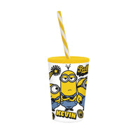 (Net) Herevin Licensed PP Tumbler with Straw - Minions - Kevin & Friend