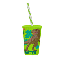 (Net) Herevin Licensed PP Tumbler with Straw - Jurassic Park - Raptor