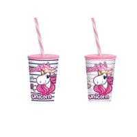 Herevin  Decorated tumbler with fancy unicorn  (Net)