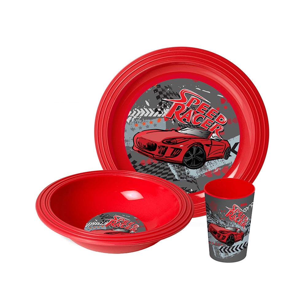 Herevin Breakfast Plastic  Set Of 3 Pcs Speed Racer (Net)