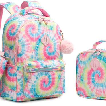 (NET) Rainbow Backpack With Pencil Bag Set Of 2 Pcs