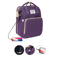 (Net) Multi-Functional Diaper Bag Backpack Travel Baby Nursing Bag Large Capacity Mommy Bag