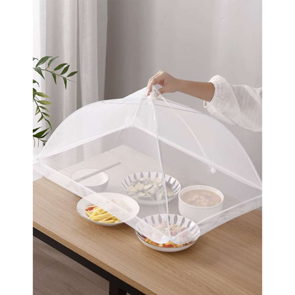 Mesh Food Covers Tent Umbrella for Outdoors and Camping Food Net Cover Keep Out Flies Mosquitoes Ideal for Parties BBQ, Reusable and Collapsible 105 x 55 cm