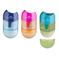 (NET) Faber Castell Sharpener-Eraser SH w/barrel TRD20 Ass