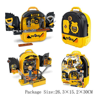 (Net) Kids' 3-In-1 Repair Toolbox Pretend Play Set with Backpack