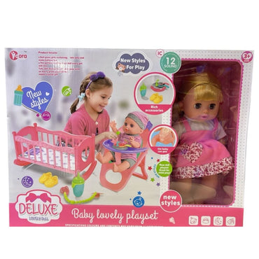 (Net)14 Inch Baby Doll Set With 12 Sound