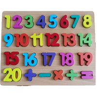 Early Educational Wooden Puzzle - Shape, Numbers, Letters, and Math