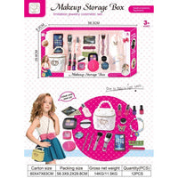 (Net) Girls' Makeup Storage Box Toy Set with Accessories