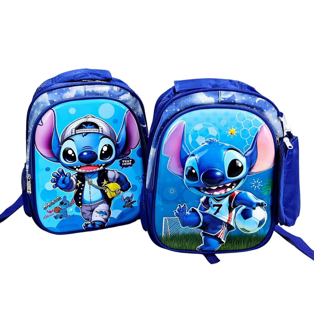 (Net) Stitch Backpack With Pencil Case