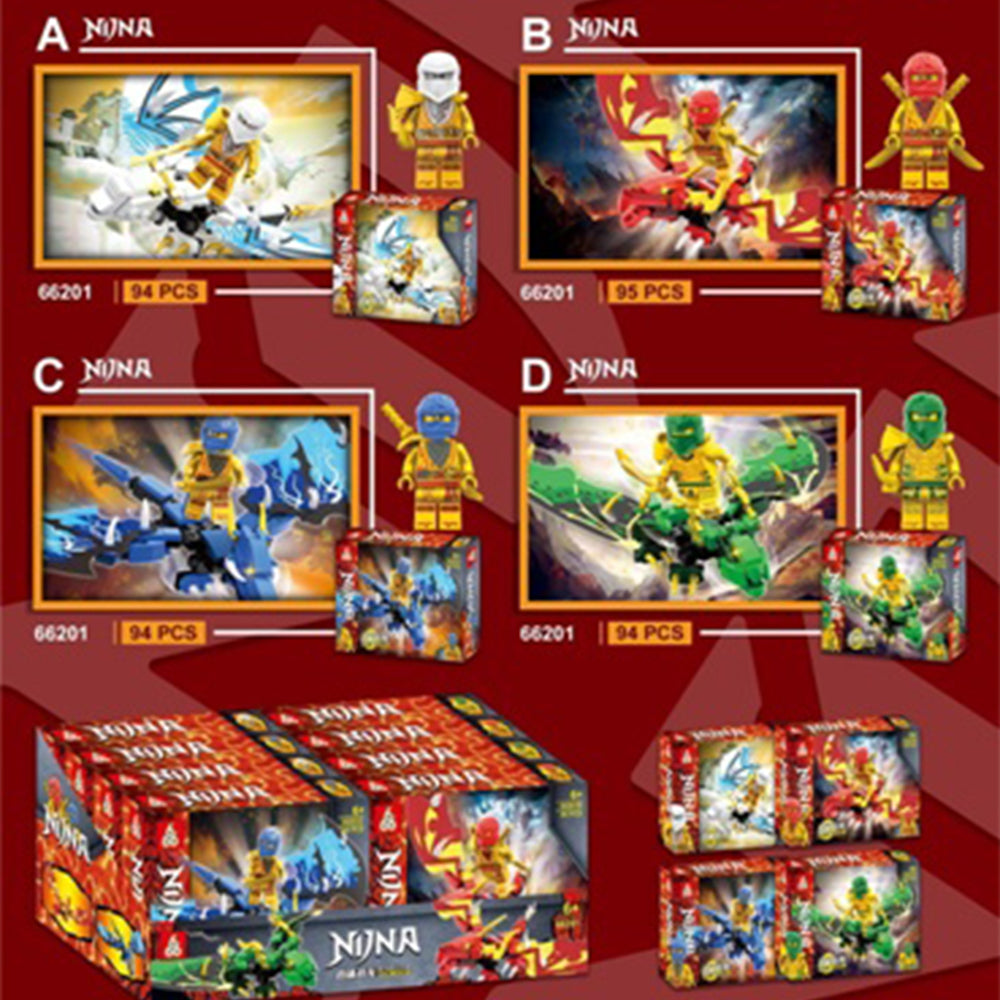 Tornado Gyro: Thunder Ninjas Lego Set - 4 Heroic Ninja Characters