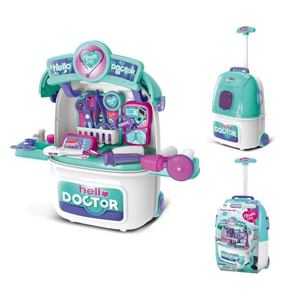 (Net) 2-in-1 Doctor Toys Trolley Case Set