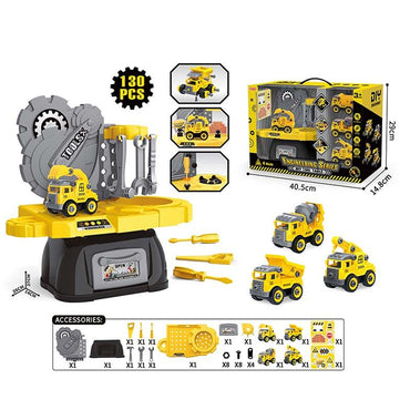 Construction Truck Car Build Block Bricks - Educational DIY Toys for Kids