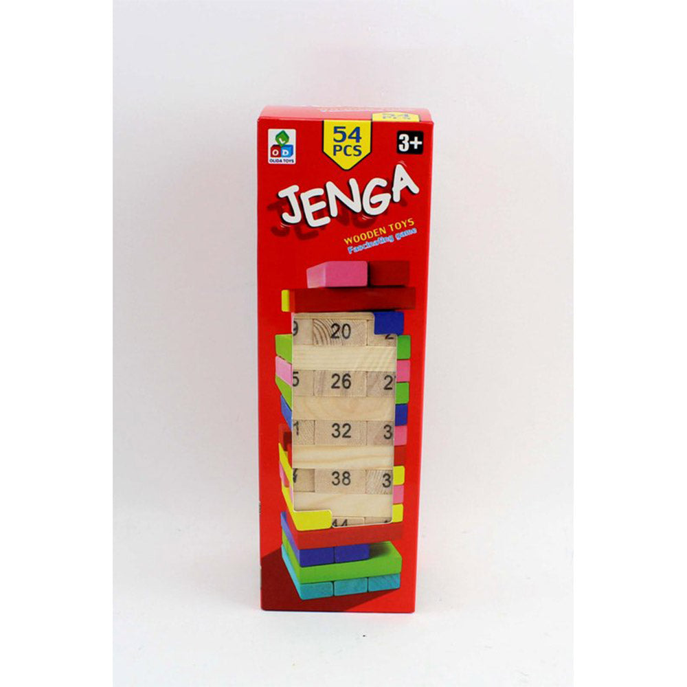 Classic Wooden Jenga Blocks - Endless Fun with 54 Numbered Pieces
