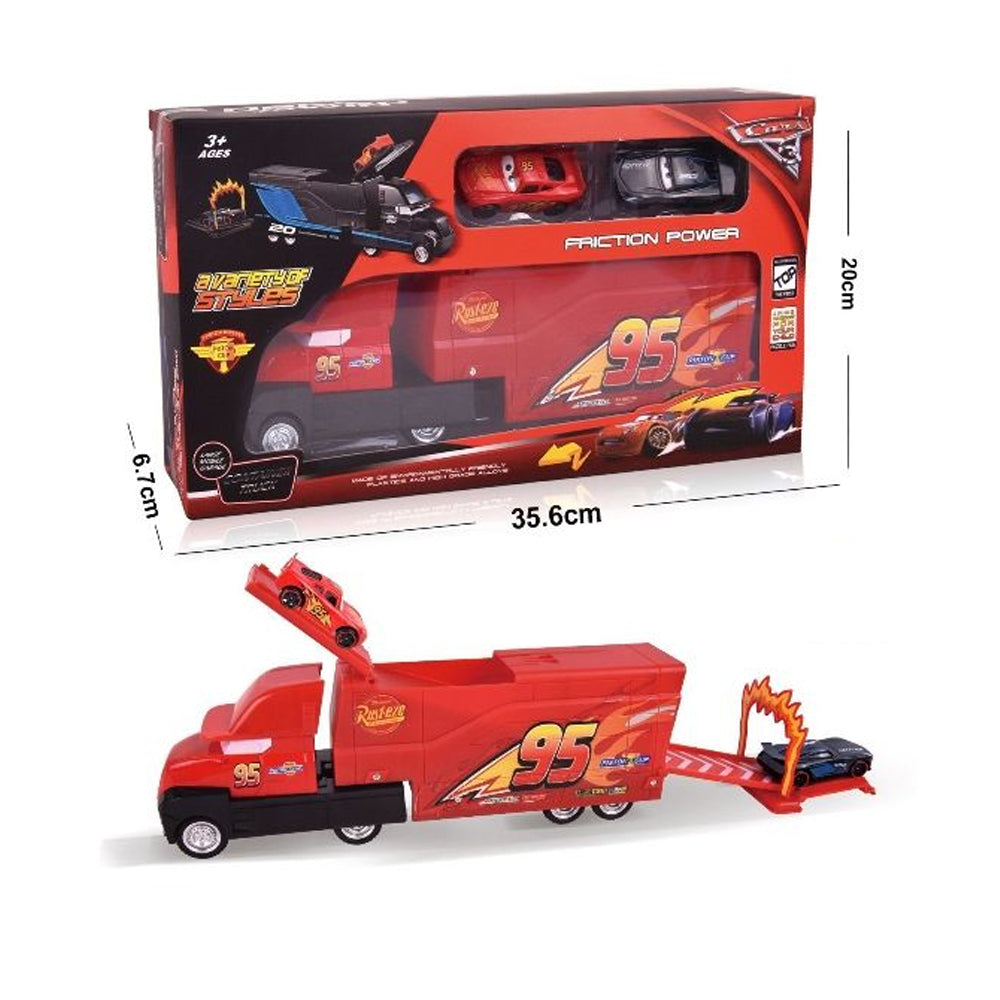 Disney-Inspired Truck Toy with 2 Racing Car