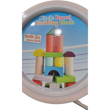 40-Piece Colorful Wooden Building Blocks Set