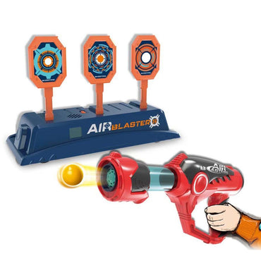 Kids Foam Ball Air Powered Toy Gun Set with Target