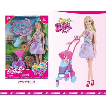 Mother Barbie and Baby Care Toy Set
