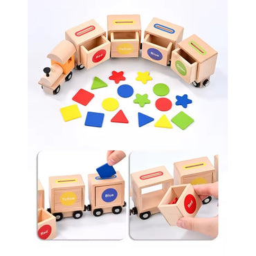 Wooden Magnetic Train Toy for Kids
