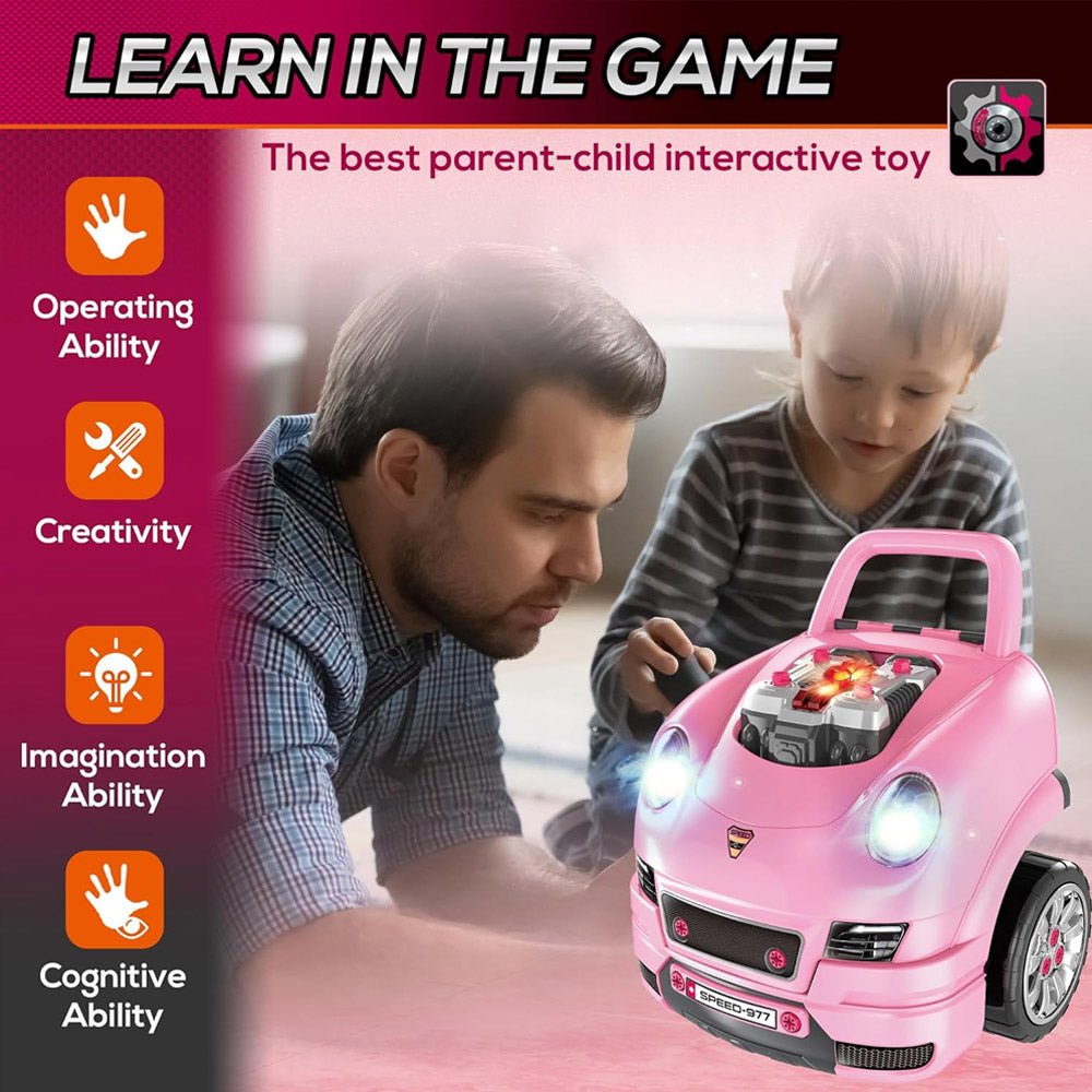 (Net) Pink Toy Engine Truck for Kids - Where Play Meets Learning