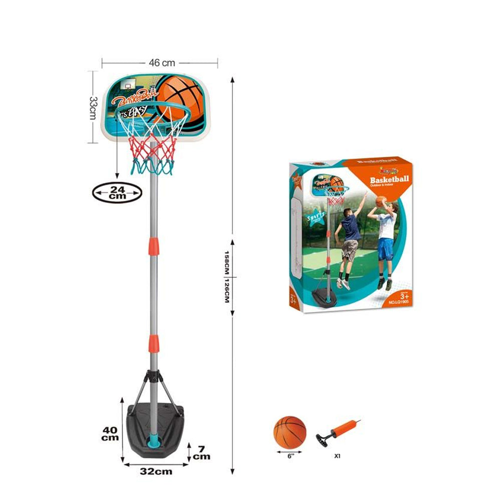 (Net) Adjustable Height Mini Basketball Hoop Set for Kids - Indoor and Outdoor Play