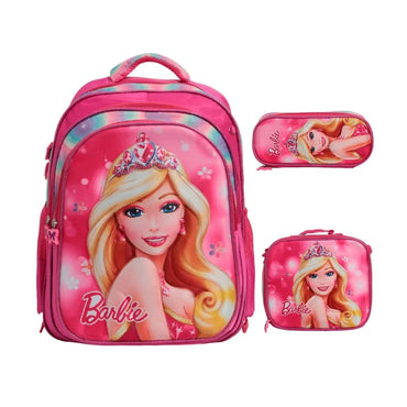 (Net) Barbie Backpack 3 Pcs 14 inch
