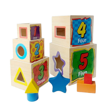 Wooden Number and Letter Learning Blocks - A Fun Path to Early Education