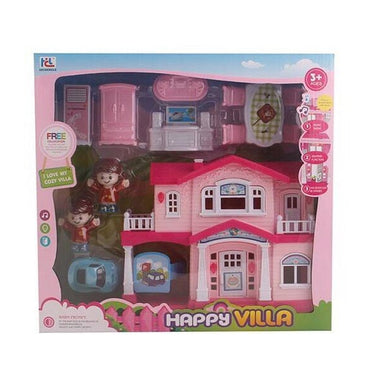 DIY Princess Castle Villa Dollhouse - Kids' Plastic Model House Toy