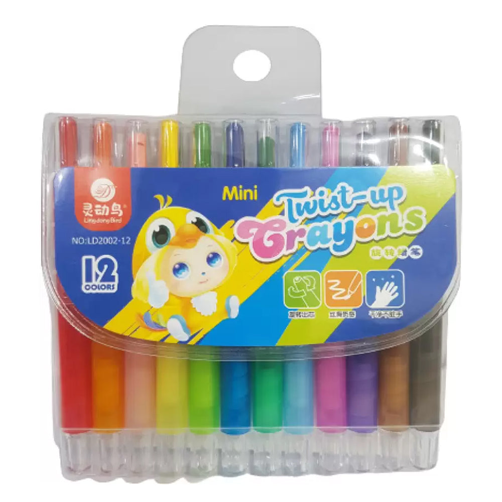 12 Pcs Mini Rotating Crayons