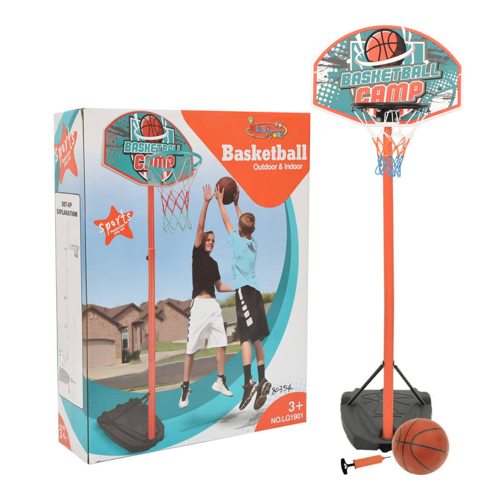 (Net) Adjustable Indoor and Outdoor Basketball Stand - Perfect for Young Players